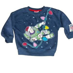 Disney Pixar Buzz Lightyear Christmas lights crewneck sweatshirt 12 months